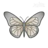 Butterfly Sketch Embroidery Design