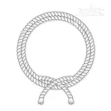Lasso Rope Wreath Sketch Embroidery Design