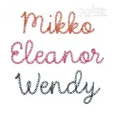 Mikko Script Chain Stitch Embroidery Font