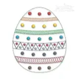 Easter Egg Sketch Embroidery Design