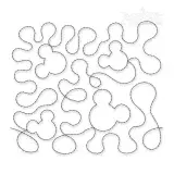 Mouse Head Edge-To-Edge Quilt Block Embroidery Design
