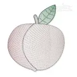 Peach Sketch Embroidery Design