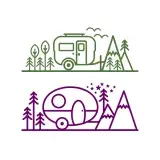 Camper Camping Trailer Cuttable Design