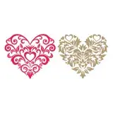 Damask Pattern Heart Cuttable Design