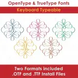 Dual Elegant Scroll TrueType Font