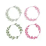 Leafy Wreath Frames SVG Cuttable Design