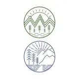 Mountain and Sun Scene Cuttable Design