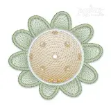 Pickleball Sunflower Sketch Embroidery Design