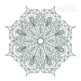 Floral Mandala Sketch Embroidery Design