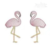 Couple Flamingo #2 Sketch Embroidery Design