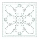 Leafy Pattern Quilt Block Embroidery Design