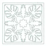 Monstera Pineapple Quilt Block Embroidery Design