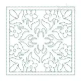 Simple Flowers Pattern Quilt Block Embroidery Design