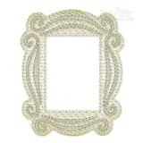 Friends Picture Frame Sketch Embroidery Design