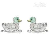 Mallard Wild Duck Sketch Embroidery Design