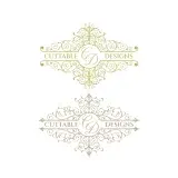 Royal Swirl Wedding Frame SVG Cuttable Design
