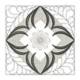 Floral Quadruple Pattern Quilt Block Embroidery Design