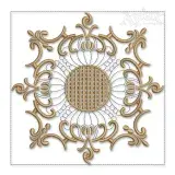 Royal Floral Pattern Quilt Block Embroidery Design
