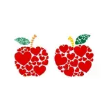 Hearts Apple SVG Cuttable Design