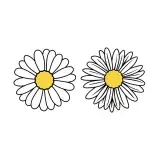 Blooming Daisy Flower SVG Cuttable Design