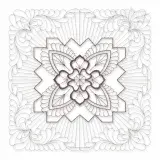 Floral Pattern #1 Extra Large Quilt Block Embroidery Design
