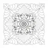 Floral Pattern #2 Extra Large Quilt Block Embroidery Design