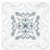 Floral Pattern #8 Extra Large Quilt Block Embroidery Design