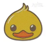 Cute Boy Duck Embroidery Design
