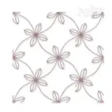 Simple Flower Pattern Edge-to-Edge Quilt Block Embroidery Design