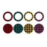 Buffalo Plaid Pattern Circle SVG Cuttable Designs