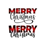 Merry Christmas Plaid Pattern SVG Cuttable Designs