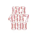 Baseball Softball Numbers Font Cuttable Design