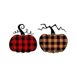 Buffalo Plaid Pumpkin SVG Cuttable Design