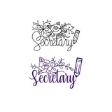 School Secretary Floral SVG Cuttable Design