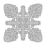 Tropical Pattern Sketch Quilt Block Embroidery Designs