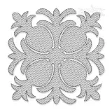 Tropical Pattern #2 Sketch Quilt Block Embroidery Designs