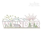 Wander #1 Running Stitch Embroidery Design