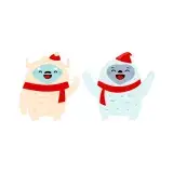 Christmas Yeti or Bigfoot SVG Cuttable Designs