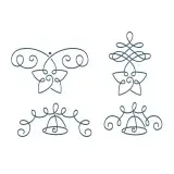 Christmas Line Art Pack SVG Cuttable Designs
