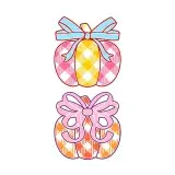 Plaid Pattern Pumpkin Bow SVG Cuttable Designs