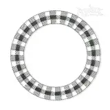 Plaid Pattern Circle Frame Embroidery Designs