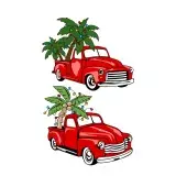 Christmas Palm Tree Truck SVG Cuttable Designs