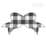 Buffalo Plaid Bow Embroidery Design
