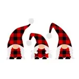 Plaid Female Gnome SVG Cuttable Designs