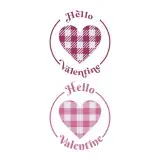 Hello Valentine Plaid Pattern Heart SVG Cuttable Designs