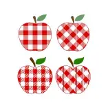 Buffalo Plaid Apple Pack SVG Cuttable Designs