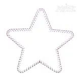 Blanket Edge Quick Stitch Star Frame Embroidery Design