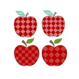 Gingham Plaid Apple Pack SVG Cuttable Designs