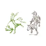 Bull Rider Rodeo SVG Cuttable Designs