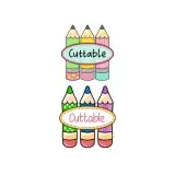 Pencils Label Frames Pack SVG Cuttable Designs